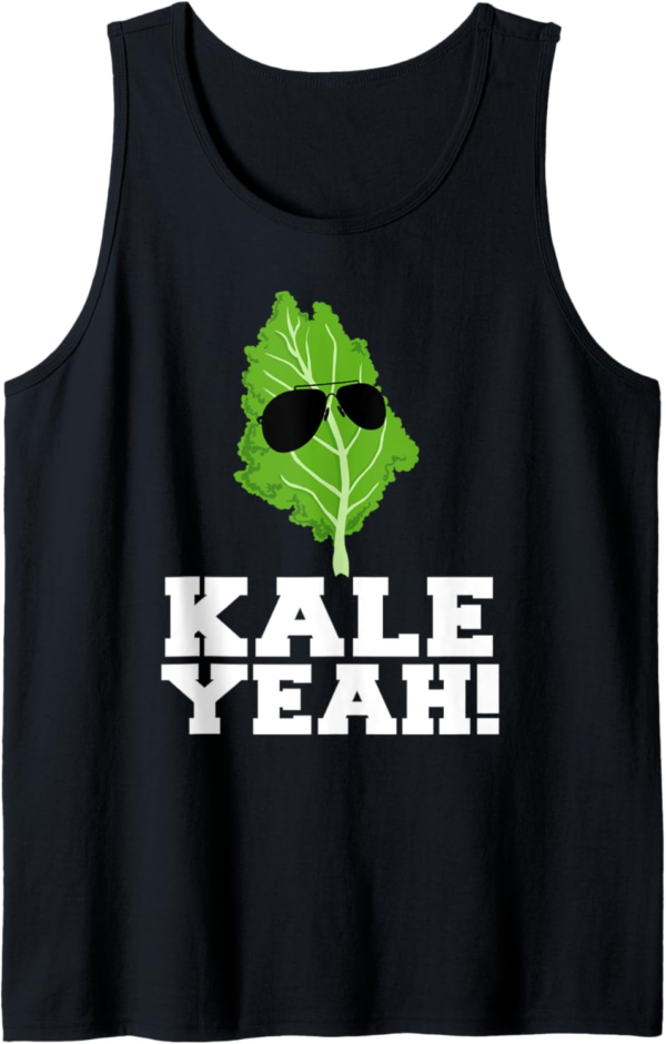 Kale Yeah funny Vegan pun Kale Yeah Tank Top - Image 2